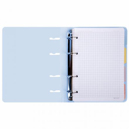 Тетрадь на кольцах А5 175х220 мм, 120 л., пластик с блестками, с резинкой и разделителями, BRAUBERG, Голубой, 404633 Тетрадь на кольцах А5 175х220 мм, 120 л., пластик с блестками, с резинкой и разделителями, BRAUBERG, Голубой, 404633