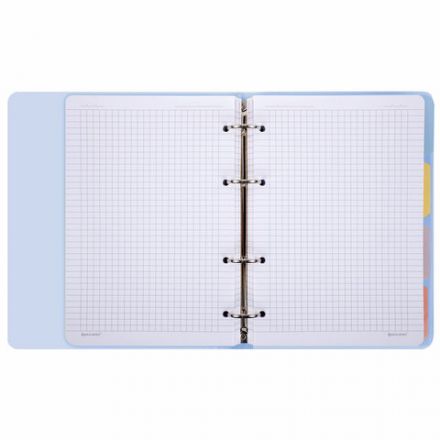 Тетрадь на кольцах А5 175х220 мм, 120 л., пластик с блестками, с резинкой и разделителями, BRAUBERG, Голубой, 404633 Тетрадь на кольцах А5 175х220 мм, 120 л., пластик с блестками, с резинкой и разделителями, BRAUBERG, Голубой, 404633
