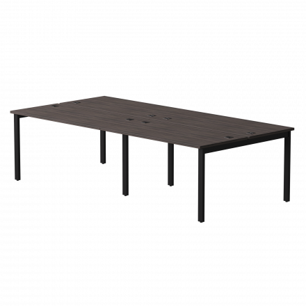 Бенч-система на 4 места Everprof EVO на металлокаркасе 3160х670(1370)x755 Дуб Пасадена/Черный