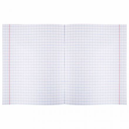 Тетрадь ЗЕЛЁНАЯ обложка 12 л., крупная клетка с полями, офсет, "ПЗБМ", 19957