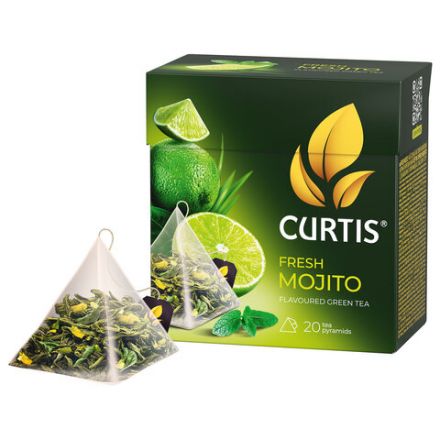 Чай CURTIS "Fresh Mojito" зеленый, 20 пирамидок по 1,7 г, 102210