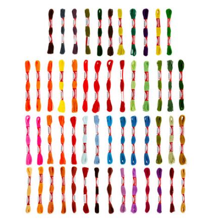 Нитки для вышивания (мулине), набор 100 цветов, 8 м, полиэфир, DEVELIA (Девелиа), 665432