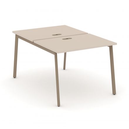 Estetica Рабочая станция на 2 места ES.D.RS-2.1-LP Капучино/Латте металл 980*1500*750