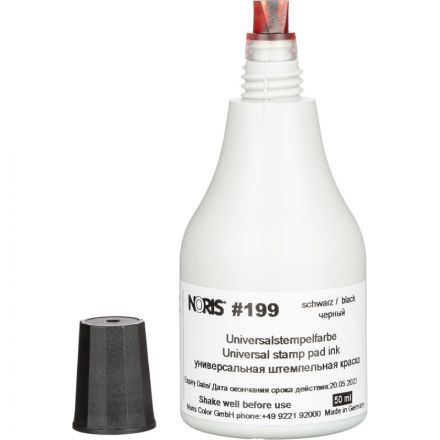 Краска штемпельная универс. 199Сч пласт,камень,резина,фольга чёрн 50мл Герм