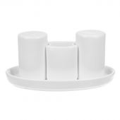 Набор для специй Chan Wave Classic 3пр/наб овал. фарфор, белый , фк0349