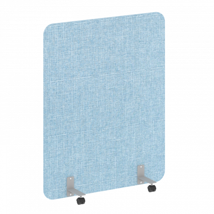 R-line soft Перегородка на металлических опорах, на роликах AP.R-120-150 Romeo 09/Серый металл 1200*18*1500