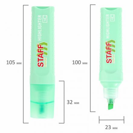 Набор текстовыделителей 6 ПАСТЕЛЬНЫХ ЦВЕТОВ, STAFF "EVERYDAY HL-707", линия 1-5 мм, скошенный наконечник, 152551
