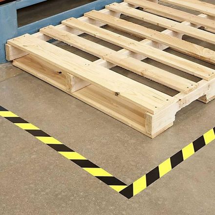 Лента для разметки ПВХ желто-черный 50ммx50м