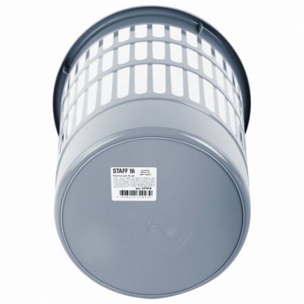 Корзина для бумаг STAFF "Basic" сетчатая, 9,5 л, серая, 237916