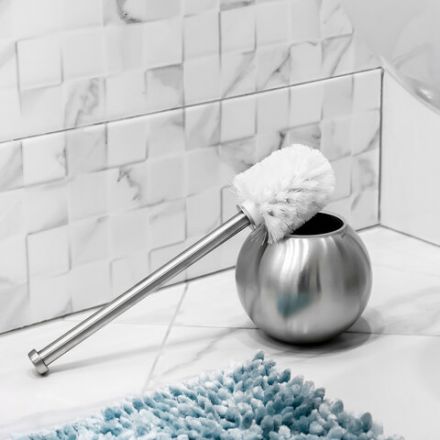 Ершик для унитаза с подставкой в форме шара, нержавеющая сталь, матовый, LAIMA, 601617 Ершик для унитаза с подставкой в форме шара, нержавеющая сталь, матовый, LAIMA, 601617