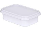 Контейнер п/п 0,2л. прямоугольный, под запайку,с белой крышкой цв. белый Контейнер п/п 0,2л. прямоугольный, под запайку,с белой крышкой цв. белый