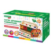 Сортер деревянный развивающий 4 в 1 "Волшебный сундучок", карточки, фигуры, BRAUBERG KIDS, 665265 Сортер деревянный развивающий 4 в 1 "Волшебный сундучок", карточки, фигуры, BRAUBERG KIDS, 665265