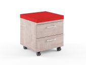 Тумба с подушкой XMC-2D.1 Дуб Сонома/Красный XTEN Тумба с подушкой XMC-2D.1 Дуб Сонома/Красный XTEN