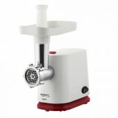 Мясорубка SCARLETT SC-MG45M23, 1800 Вт, производительность 2 кг/мин, 4 насадки, реверс, пластик, белая/бордо Мясорубка SCARLETT SC-MG45M23, 1800 Вт, производительность 2 кг/мин, 4 насадки, реверс, пластик, белая/бордо