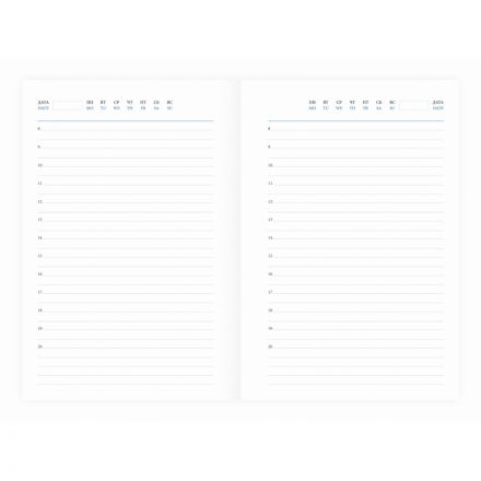 Ежедневник недатированный синий, А5, 148x218, 352стр, Agenda