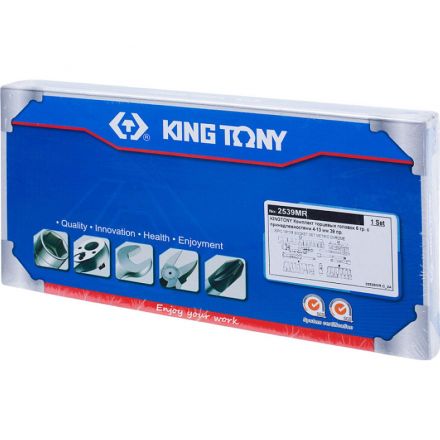 Набор головок торцевых 1/4, шестигранные, 4-13 мм, 39 предметов, KING TONY