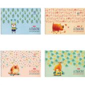 Альбом для рисования А4 48 л., спираль, обложка картон, HATBER, 205х290 мм, "Счастливчики" (4 вида), 067355, 48А4Всп