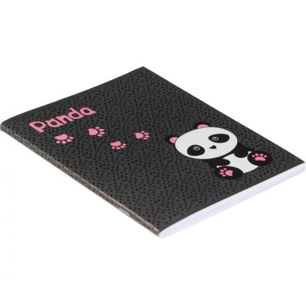 Тетрадь общая А5 96л №1School Panda,клет,скреп., ВД-лак