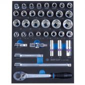 Набор  головок 1/2 с принадлежн.,ложемент,37предм.KING TONY