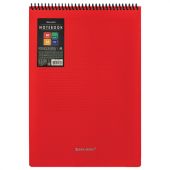 Блокнот БОЛЬШОГО ФОРМАТА А4, 80 л., обложка пластик, клетка, BRAUBERG "Metropolis", КРАСНЫЙ, 115573 Блокнот БОЛЬШОГО ФОРМАТА А4, 80 л., обложка пластик, клетка, BRAUBERG "Metropolis", КРАСНЫЙ, 115573