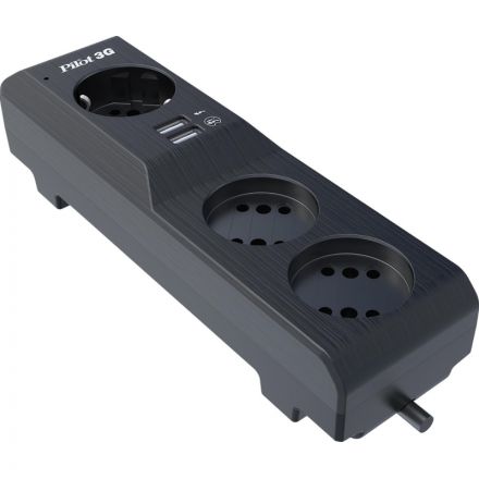 Сетевой фильтр PILOT 3G (3р/10м/10А/150Дж/черный)