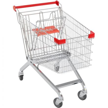 Тележка покупательская SM_А60 ДСЧПОП красный пластик
