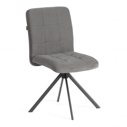 Стул обеденный Medeo поворотный механизм 360, велюр, серый, 29 Стул обеденный Medeo поворотный механизм 360, велюр, серый, 29