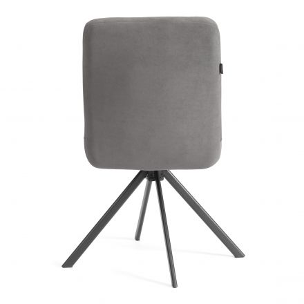 Стул обеденный Medeo поворотный механизм 360, велюр, серый, 29 Стул обеденный Medeo поворотный механизм 360, велюр, серый, 29