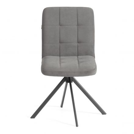 Стул обеденный Medeo поворотный механизм 360, велюр, серый, 29 Стул обеденный Medeo поворотный механизм 360, велюр, серый, 29
