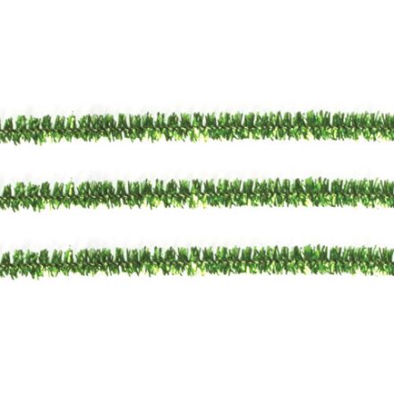 Проволока синельная для творчества "Блестящая", зеленая, 30 шт., 0,6х30 см, ОСТРОВ СОКРОВИЩ, 661542