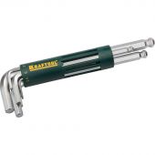 Набор ключей имбусовых KRAFTOOL, длинные с шариком, HEX 2-10мм, 8 пред