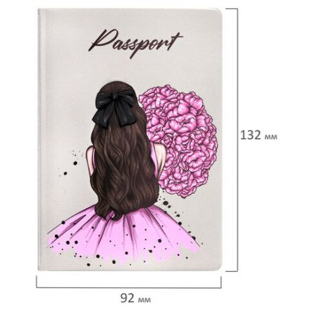 Обложка для паспорта "Cool Mix 2", 10 дизайнов ассорти, цветной принт, ПВХ, STAFF, 238859