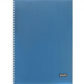 Тетрадь общая А4 96л Attache Metallic Синий клетка, греб, картон, фольга