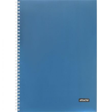 Тетрадь общая А4 96л Attache Metallic Синий клетка, греб, картон, фольга