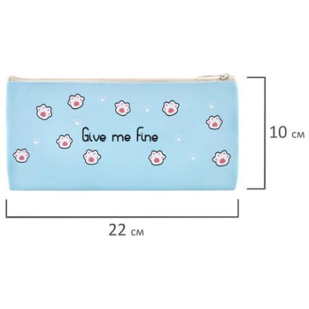 Пенал-конверт ПИФАГОР, 1 отделение, ПВХ, ассорти "Pawesome", 22х10 см, 273825