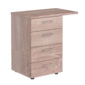 Тумба приставная XLC-4D.2 Дуб Сонома 700х450х750 XTEN