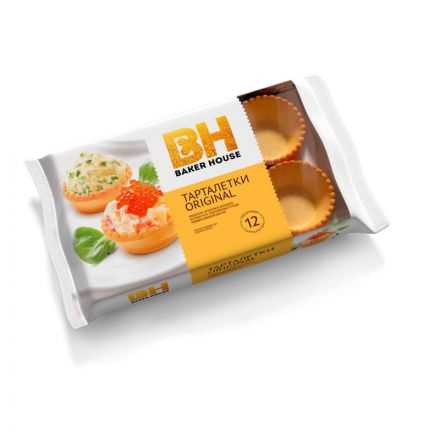Тарталетки Baker House из песочного теста оригинальные, 180гр Тарталетки Baker House из песочного теста оригинальные, 180гр