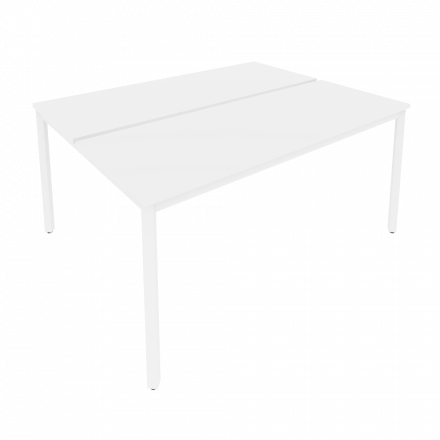 Slim Рабочая станция на металлокаркасе С.СП-6.2 Белый/Белый металл 1580*1235*750