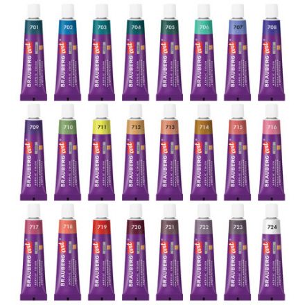 Краски акриловые художественные 24 ПАСТЕЛЬНЫХ цвета в тубах по 12 мл, BRAUBERG ART "DEBUT", 192408