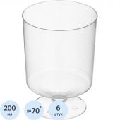 Бокал одноразовый д/вина Комус 0,2 мл,кристалл,ПС 6шт./уп. 12уп./кор. Росси