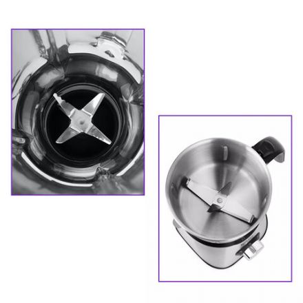 Блендер стационарный KITFORT КТ-1344, 800 Вт, 3 скорости, чаша 1,5 л, металл, черный/серебро