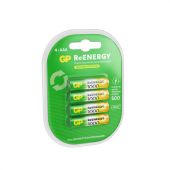 Батарейки аккумуляторные GP ReEnergy Ni-Mh мизинчиковые КОМПЛЕКТ 4 шт., ААА (HR03), 950 mAh, 100AAAHCRGY, 100AAAHCRGY-2C Батарейки аккумуляторные GP ReEnergy Ni-Mh мизинчиковые КОМПЛЕКТ 4 шт., ААА (HR03), 950 mAh, 100AAAHCRGY, 100AAAHCRGY-2C