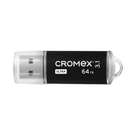 Флеш-диск 64 GB, CROMEX (КРОМЕКС) Ultra USB 3.1, металлический корпус, черный, 514164 Флеш-диск 64 GB, CROMEX (КРОМЕКС) Ultra USB 3.1, металлический корпус, черный, 514164