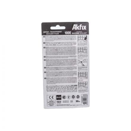 Герметик силиконовый универсальный Akfix 100E, позрачный, 50 мл. (SA111)
