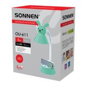 Настольная лампа / светильник SONNEN OU-611 на подставке, СВЕТОДИОДНАЯ, "SWEET BUNNY", 5 Вт, зеленый, 237642 Настольная лампа / светильник SONNEN OU-611 на подставке, СВЕТОДИОДНАЯ, "SWEET BUNNY", 5 Вт, зеленый, 237642