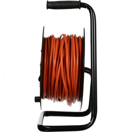 Удлинитель Topfort ПВС 2х1,5кв.мм, 50м на пласт.катушке, 4 роз. б/з, IP44