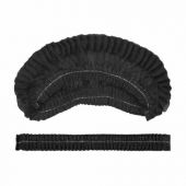 Шапочка "Шарлотта" черная, КОМПЛЕКТ 100 шт., спанбонд 10 г/м2, МЕДСЕРВИС Шапочка "Шарлотта" черная, КОМПЛЕКТ 100 шт., спанбонд 10 г/м2, МЕДСЕРВИС