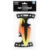 Нож деревянный ТРИ СОВЫ Тычковый, серия легендарный, "Расплавленный", пакет с европодвесом