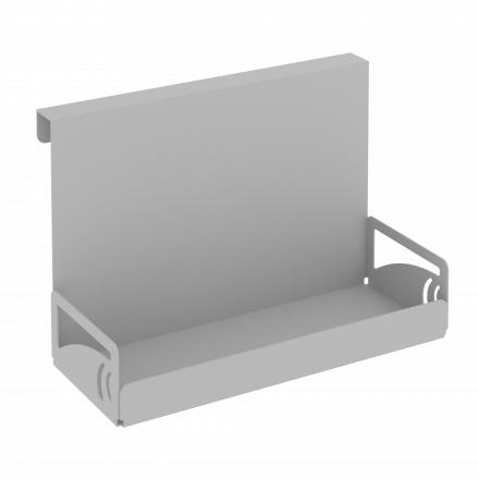 Навесной лоток для канцелярских принадлежностей MAN-02 Серый металл 200*100*130