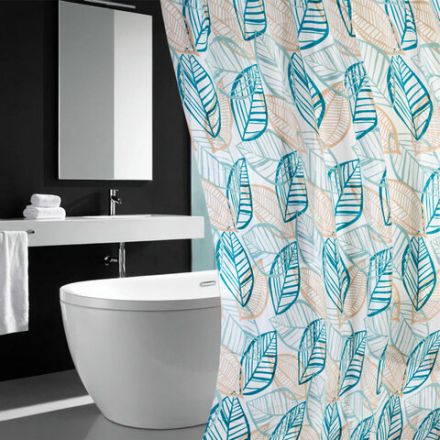 Шторка для ванной PEVA, 180х180 см, кольца в комплекте, 3 дизайна ассорти, РАСТЕНИЯ, PRIMILA (ПРИМИЛА), 700076